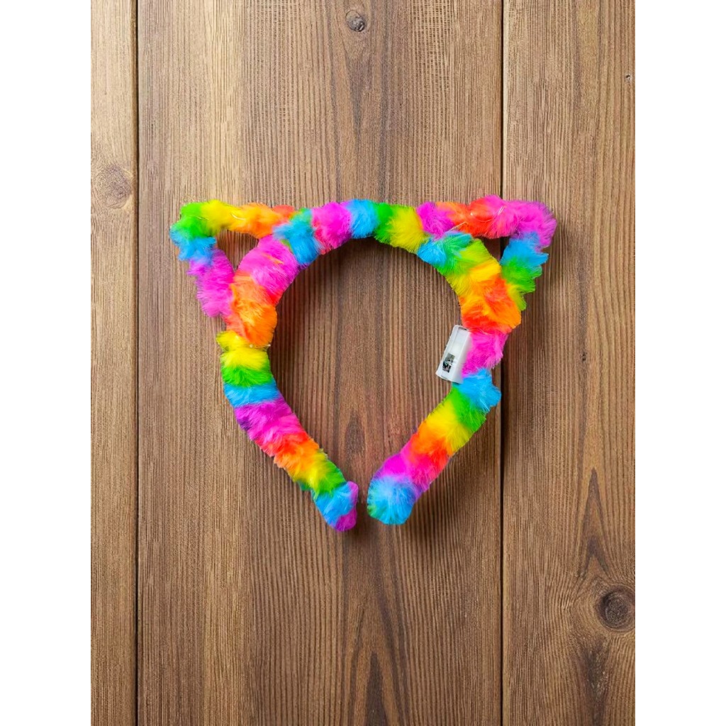 Bando Led Pesta Pelangi - Bando Kuping Kelinci - Kucing - Beruang