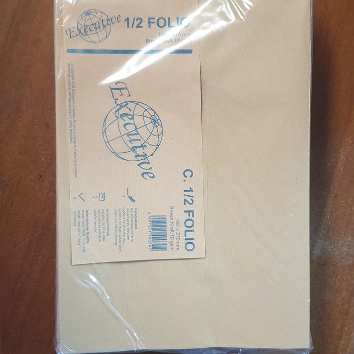 

Amplop Coklat 1/2 Folio Executive Setengah Folio F4