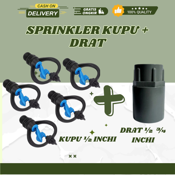 Sprinkler Pertanian Sprinkler Kupu Kupu Alat Irigasi 1/2 3/4 inchi