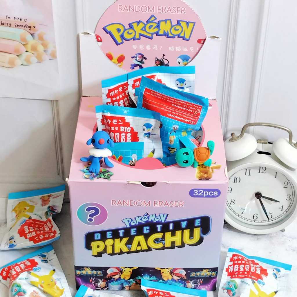 

Penghapus Misteri POKEMON plastic bag 1 PCS Blind Box Cute Lucu UNIK / Penghapus Pokemon Mysteri Random Alat Tulis Hapusan Kekinian Favorit Anak Best Seller Bisa Grosir dan COD
