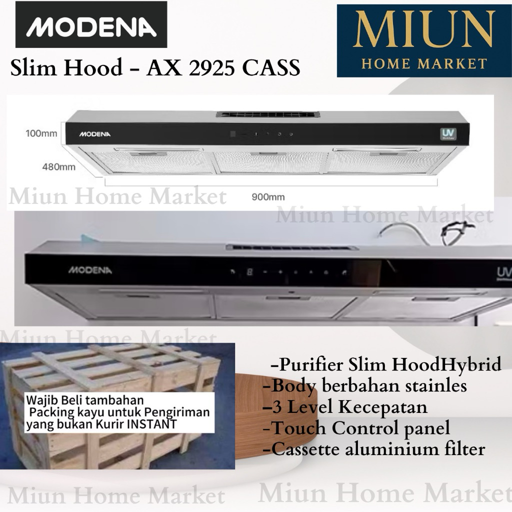 Slim Hood Modena AX 2925 CASS  AX2925CASS/ 90cm