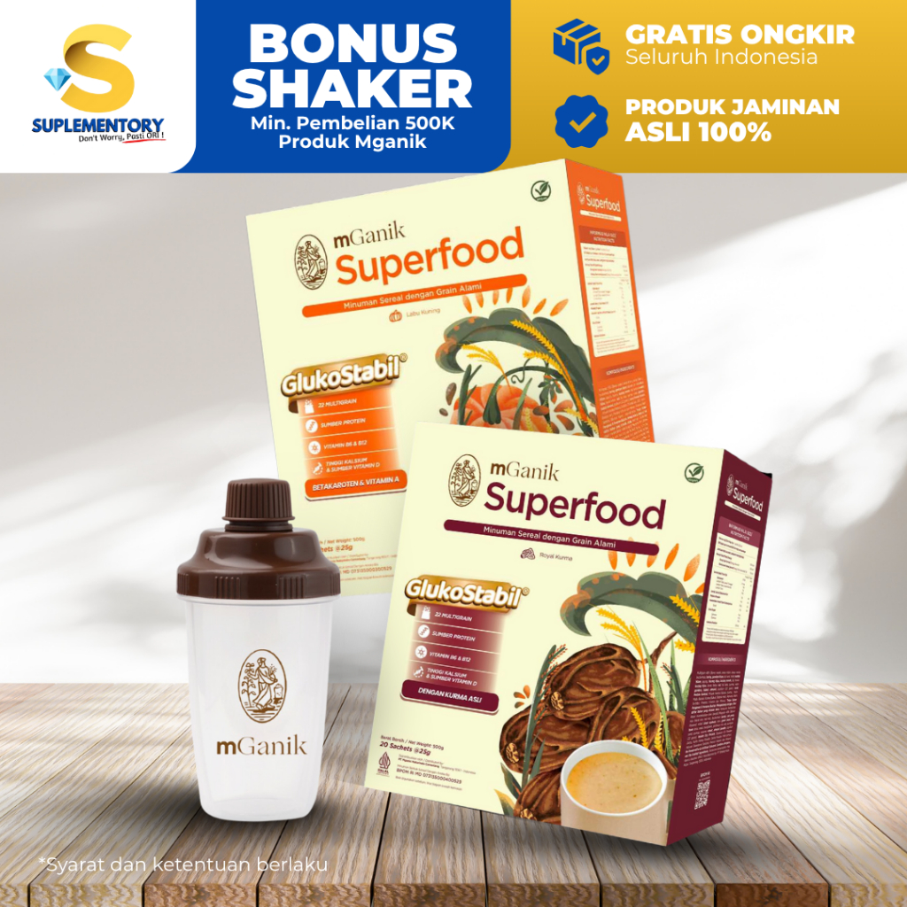 

Mganik Superfood Multigrain Labu kuning dan Royal Kurma