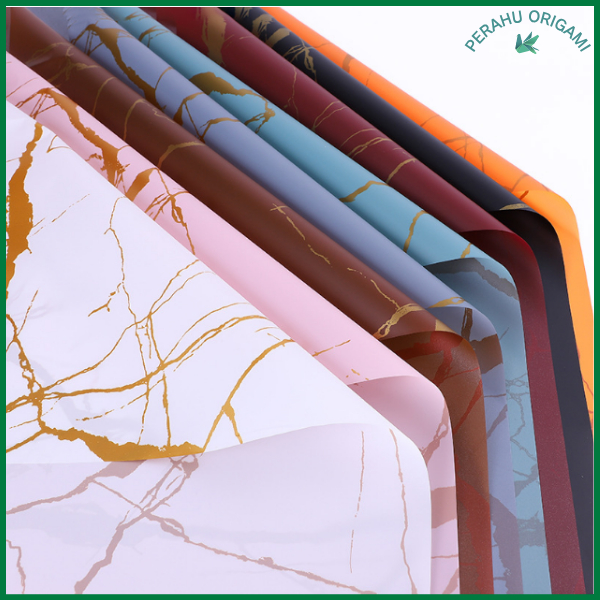 

Flower Wrapping Kertas Bunga Buket Flower Paper Cellophane Marble Florist Ecer KB20
