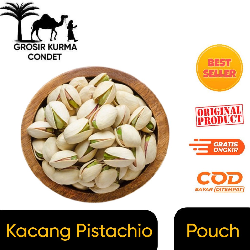

Kacang Pistachio Fustuk 1000 Gr Khas Arab / Pistasio Oleh-oleh Haji Umroh Kemasan Pouch