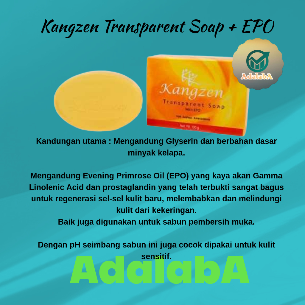 Kangzen Sabun Transparan + Evening Primerose Oil