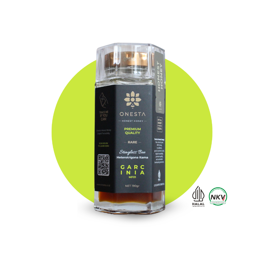 

GARCINIA MF01 | Madu asli pure raw 100% tanpa campuran - Onesta Honest Honey Jar 190gr