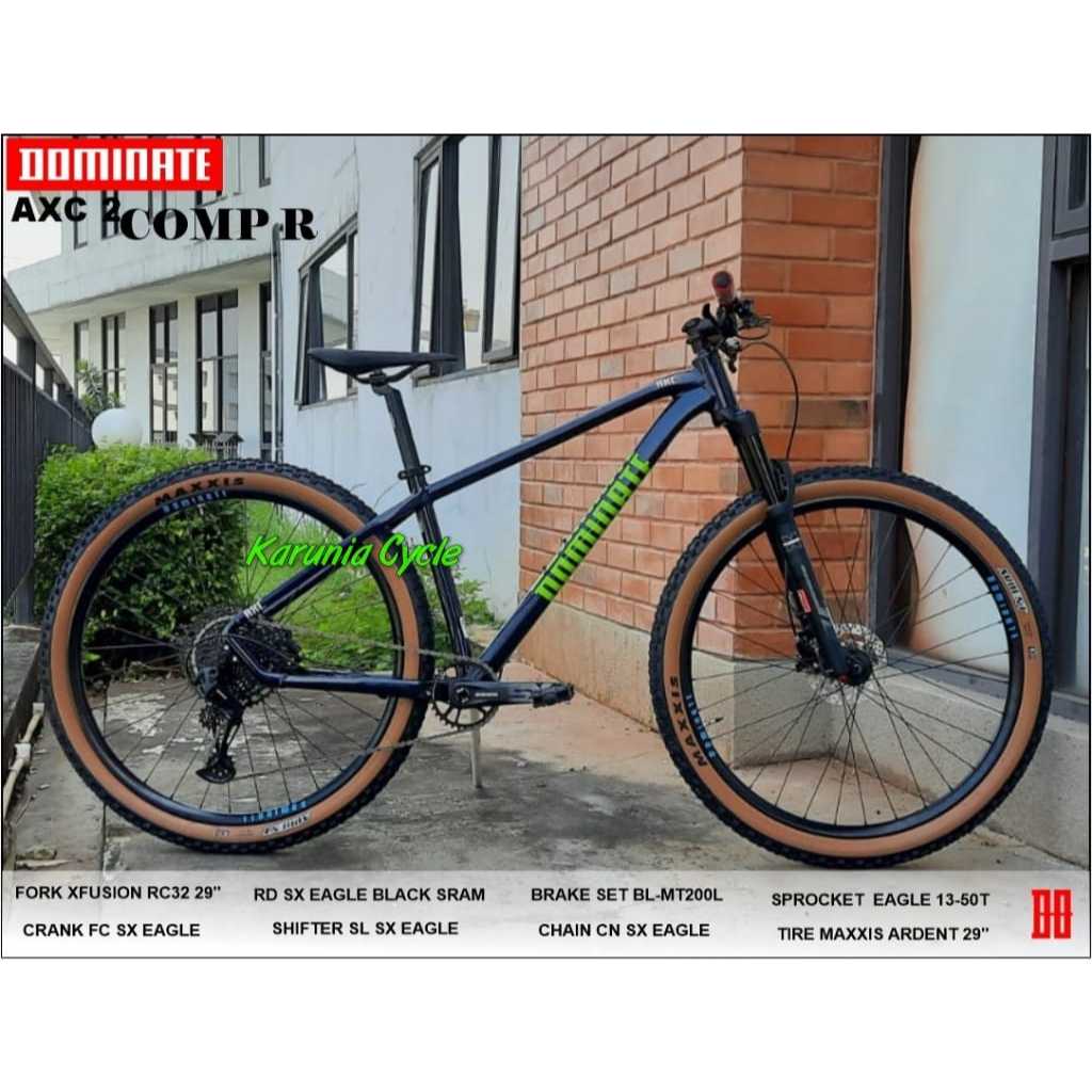 Sepeda DOMINATE AXC 2 COMP R ALLOY 12 SPEED SRAM HYDRAULIC MTB 29 Inch