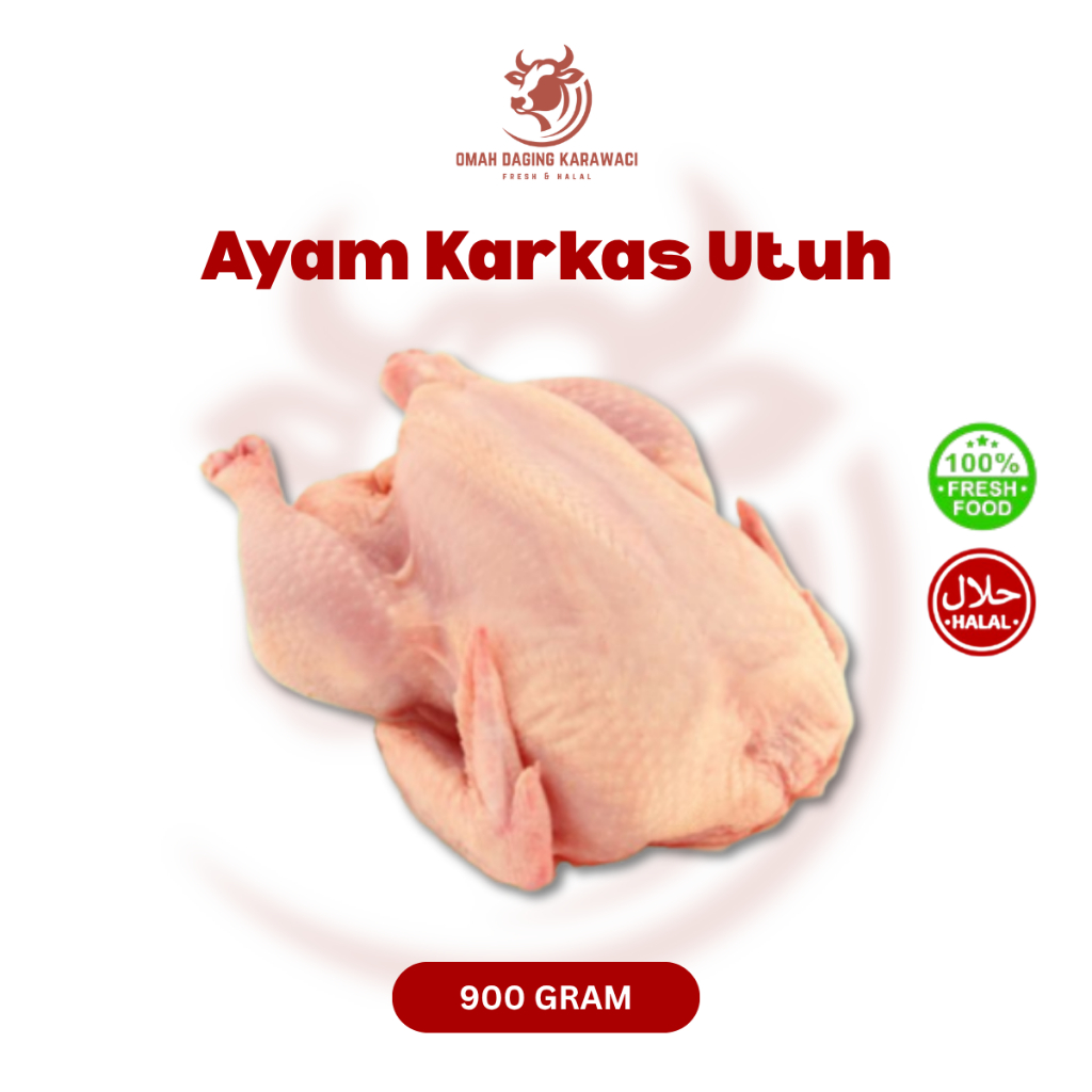 

Ayam Karkas Broiler Utuh Fresh Halal 900gr Tangerang