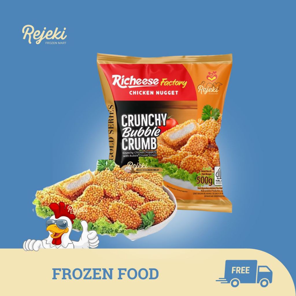 

Richeese Chicken Nugget Crunchy Bubble Crumb 450gr - Rejeki Frozen