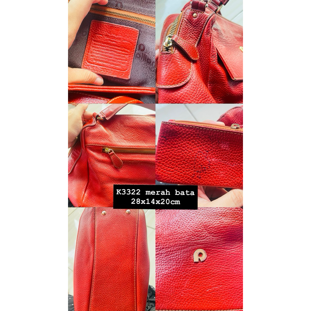PRELOVED - TAS PAPILLON K3322 MERAH BATA