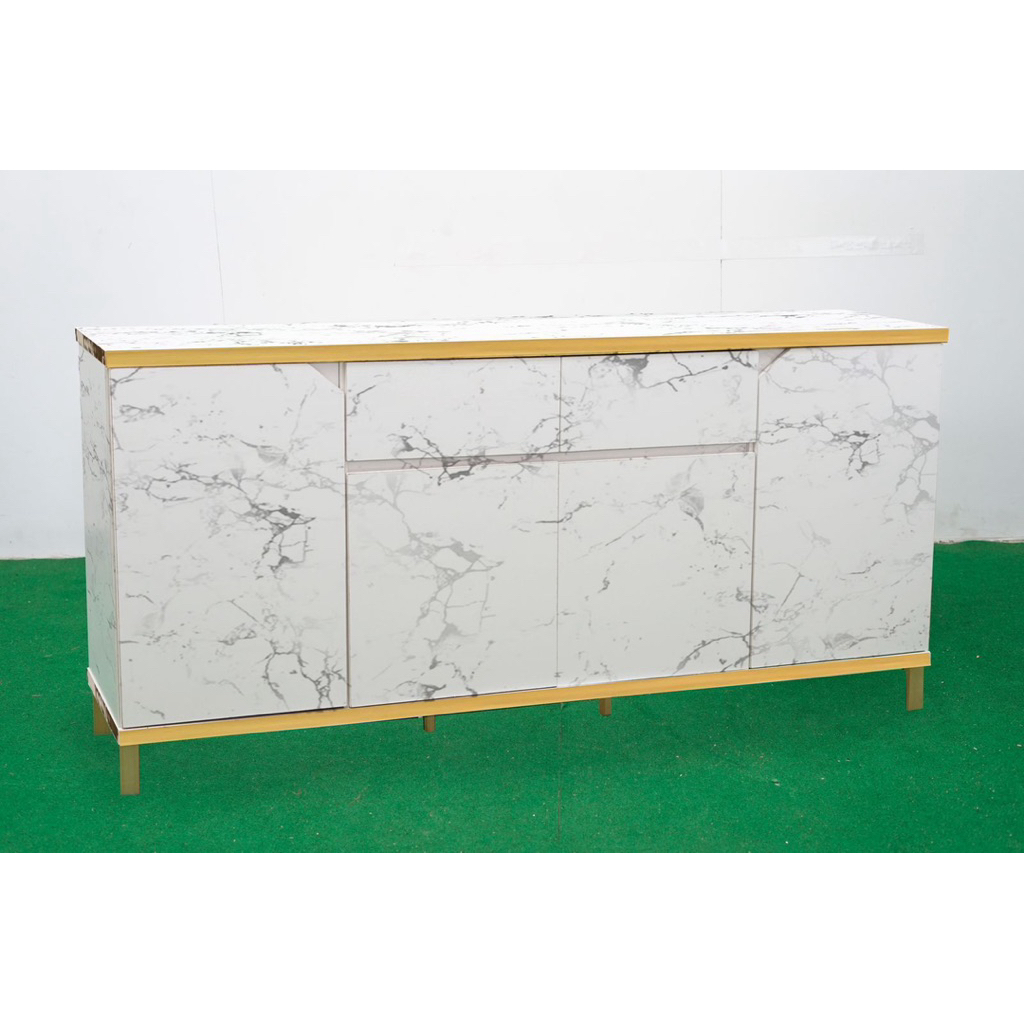 Buffet TV Minimalis / Buffet Konsul Putih Marbel / Buffet Import