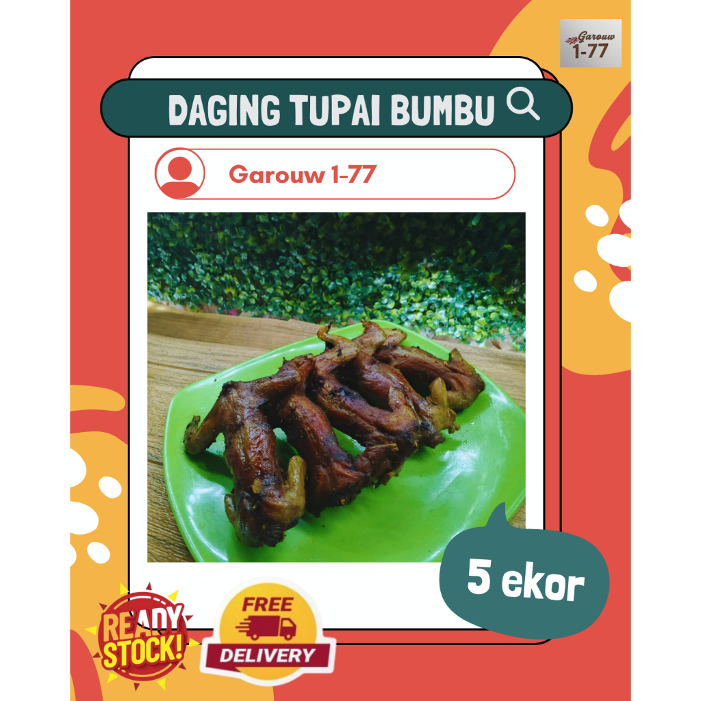 

daging goreng tupai bumbu kunir alami per 5 ekor - tupai ungkep - daging bajing kelapa berkhasiat