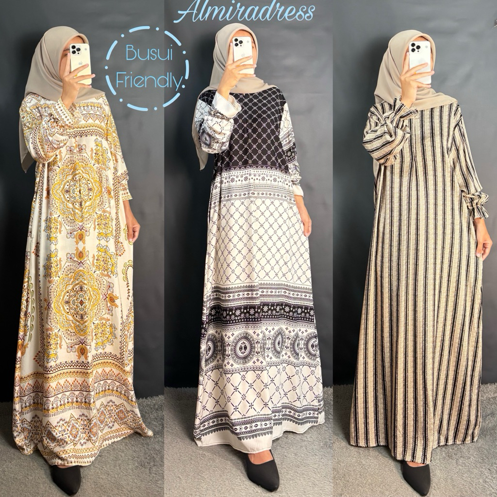 Gamis Kekinian Rayon viscose premium LD 120cm PJ 130cm