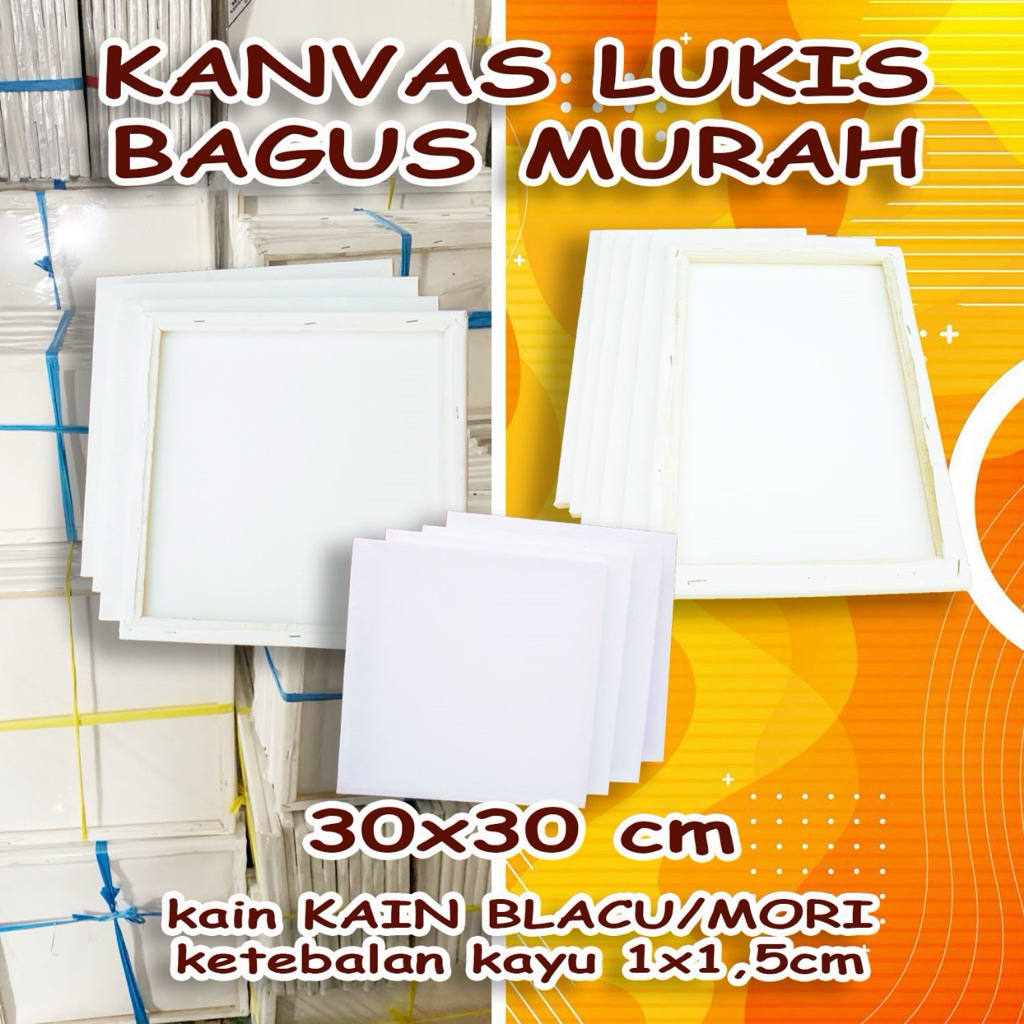

KANVAS LUKIS MURAH 30x30cm kain blacu