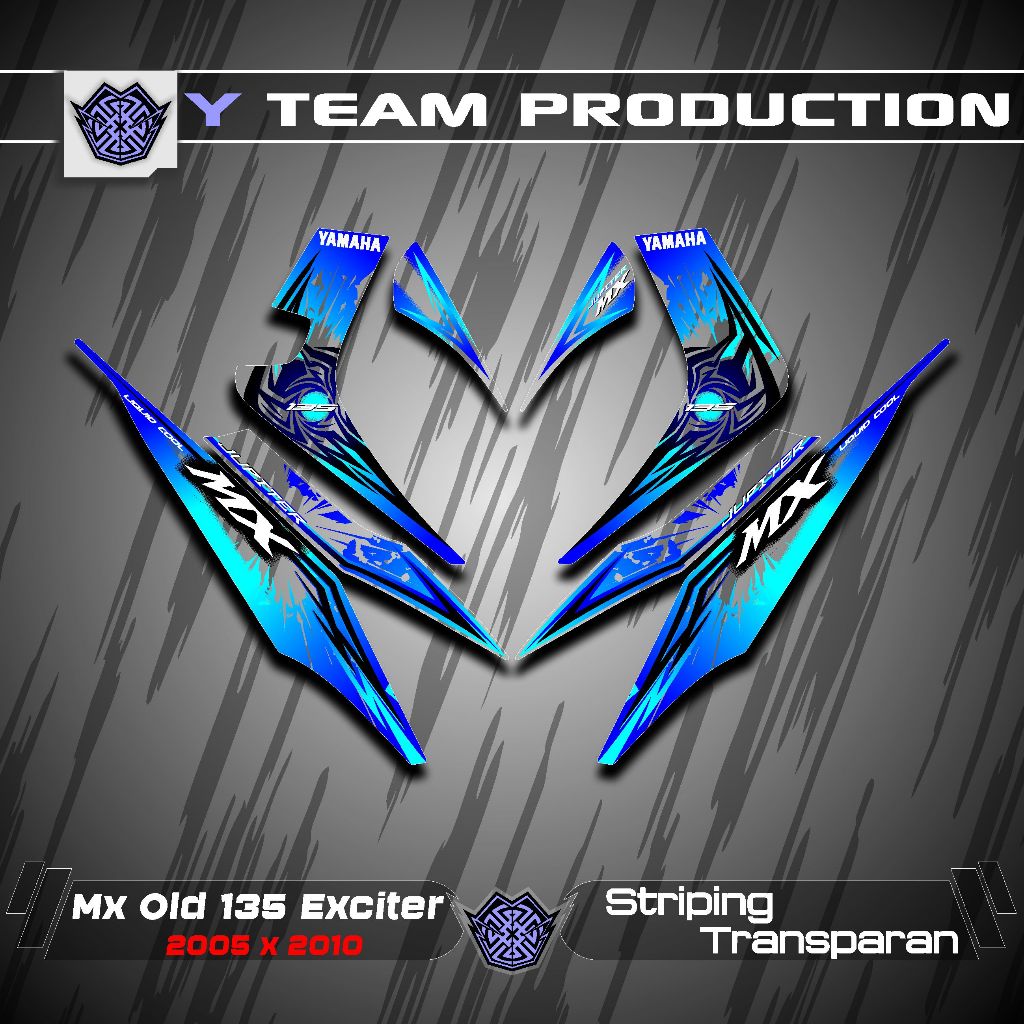 Striping Uv Transparan X17Jupiter Mx Lama 135 Striping Transparan Mx Old /Striping Mx Old Transparan