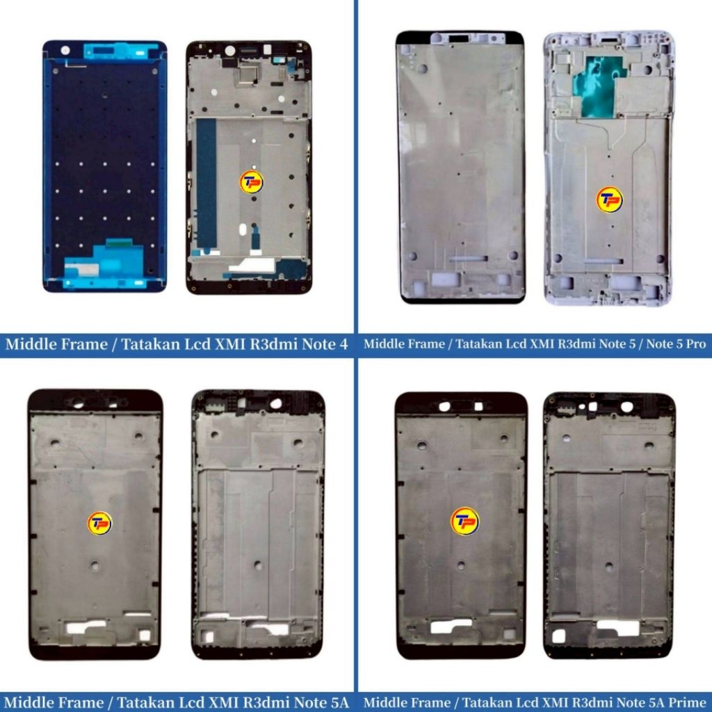 Middle Frame - Tatakan Lcd Xiaomi Redmi Note 4 - Note 5 - Note 5 Pro - Note 5A - Note 5A Prime
