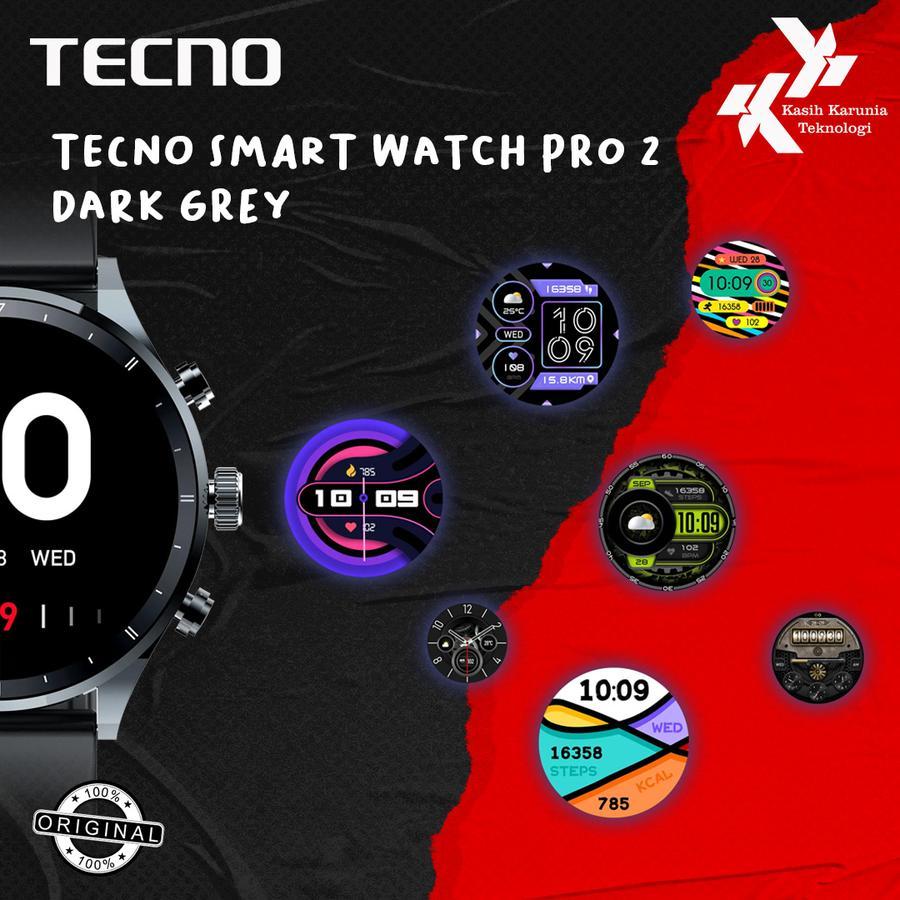 TECNO SMART WATCH PRO 2 DARK GREY GARANSI RESMI INDONESIA