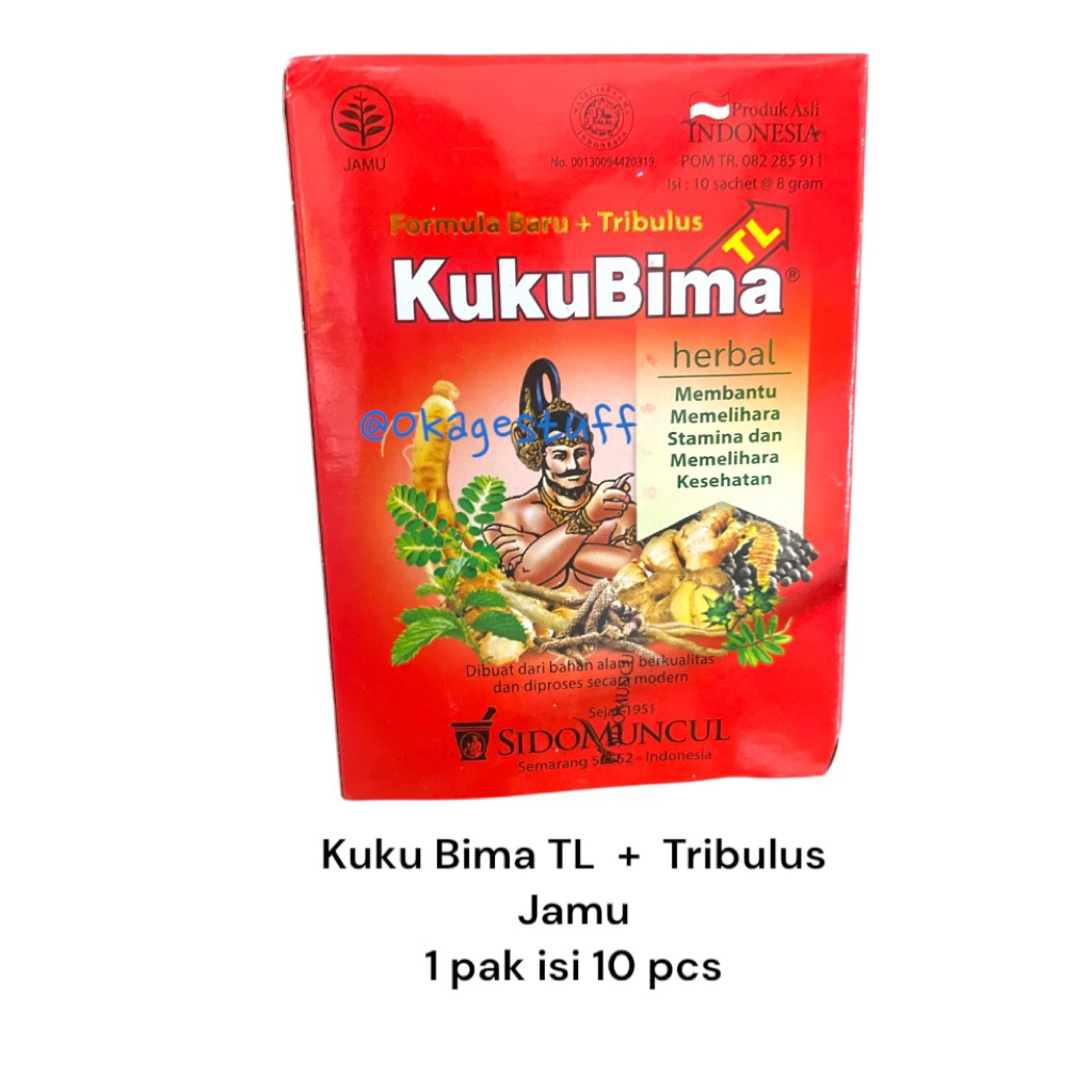 

(1 pak isi 10pcs) JAMU KUKU BIMA TL Plus TRIBULUS serbuk sidomuncul 10s