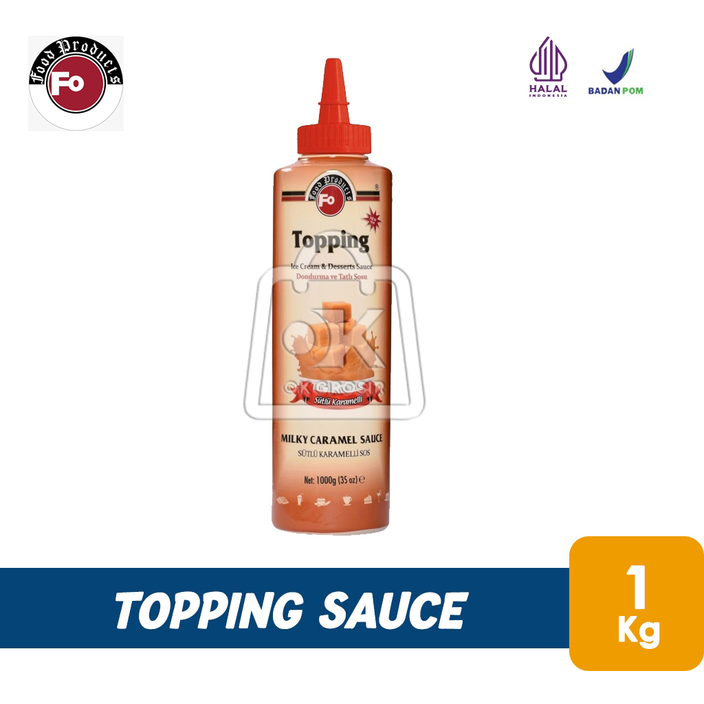 

Saus MILKY Caramel FO Karamel Susu Ice Cream & Dessert Sauce (Botol 1kg)