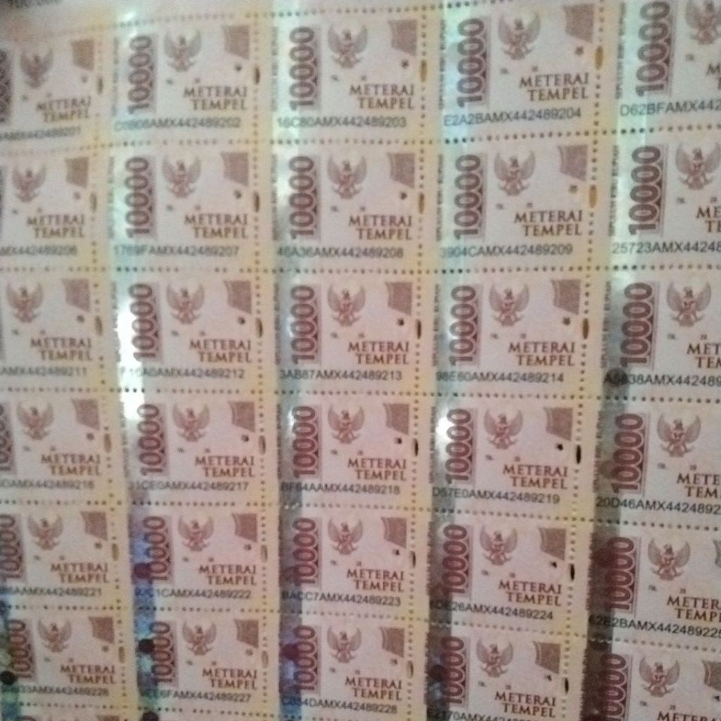 

Materai Tempel 10000 Asli Pos Indonesia 1 Keping