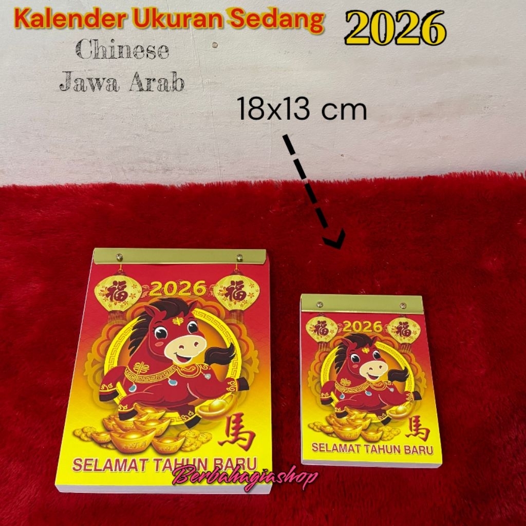 

Kalender Calendar China Robek Harian Tahun 2026 Ukuran Sedang Cina New