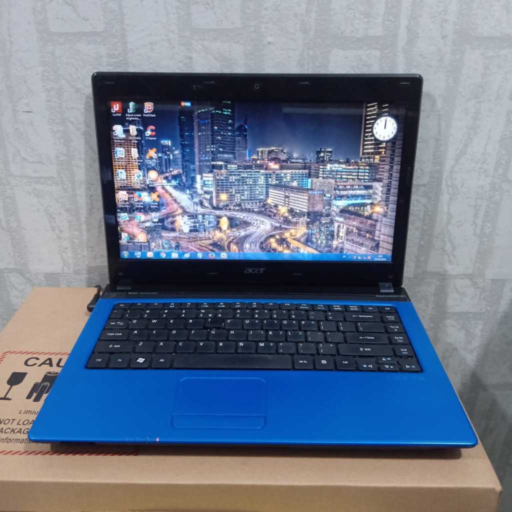 LAPTOP SECOND,Laptop Acer 4750, Core i3 - 2410M, Hd Graphics 3000, Ram 4/500gb, Cantik, Blue