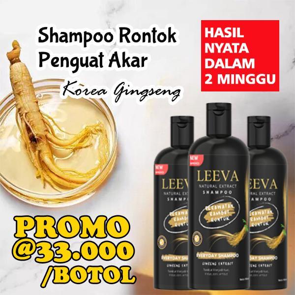 Leeva Shampoo Rambut Rontok dengan Ekstrak Ginseng / Shampoo Ginseng