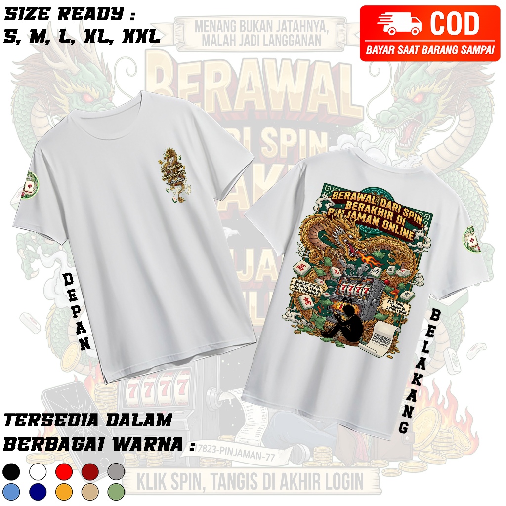 TSHIRT KAOS MAHJONG PRIA WANITA DEWASA / BAJU KAOS MAHJONG TERBARU / KAOS MAHJONG / KAOS DISTRO