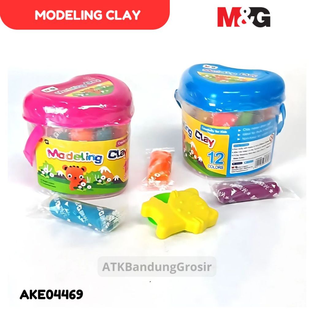 

Modelling Clay M&G 12 Warna AKE04469 / Clay Mainan Anak Creativity For Kids Tanah Liat + Cetakan - SET 12