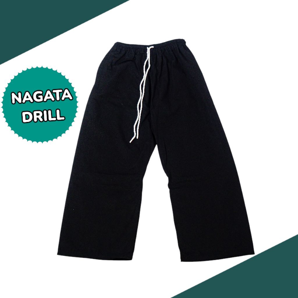 CELANA SILAT HITAM NAGATA DRILL / CELANA HITAM / KOMPRANG