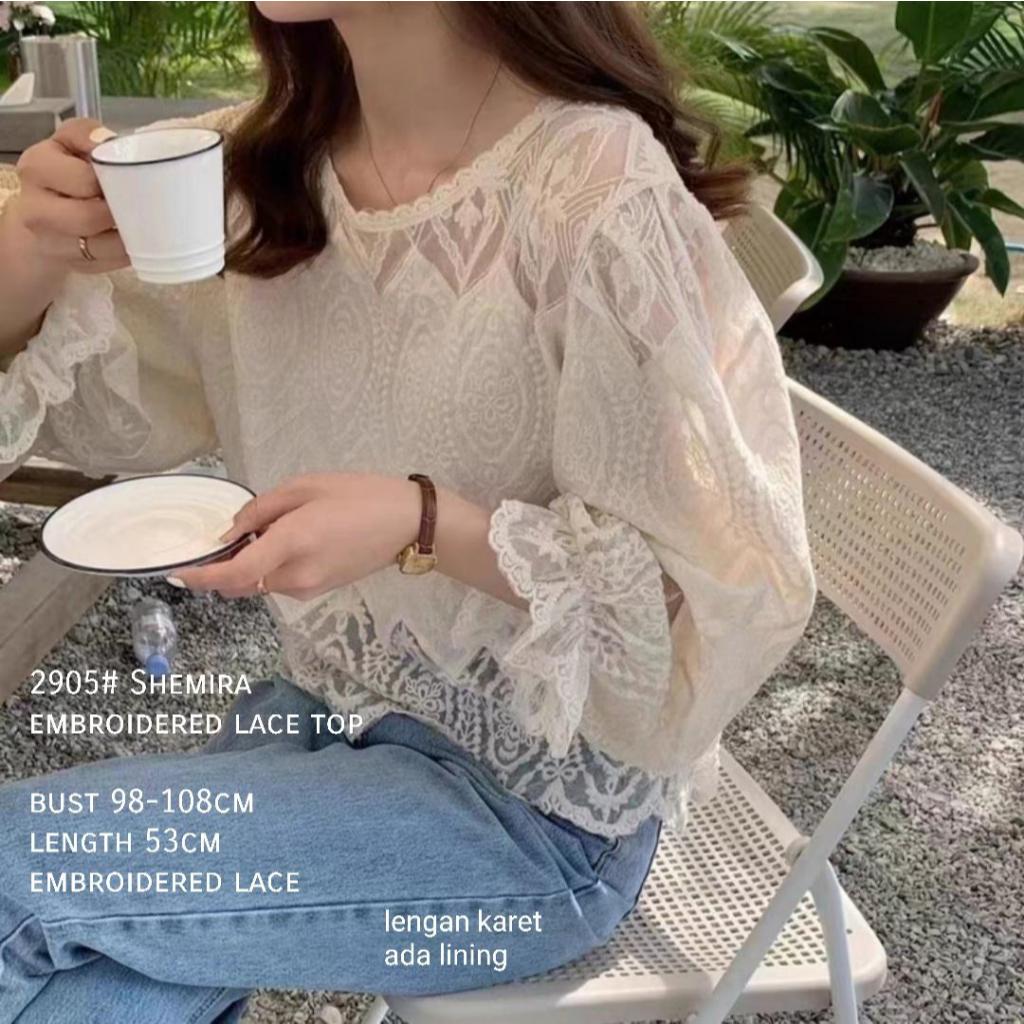 MDLV ~ M29D05# Embroidered Lace Top