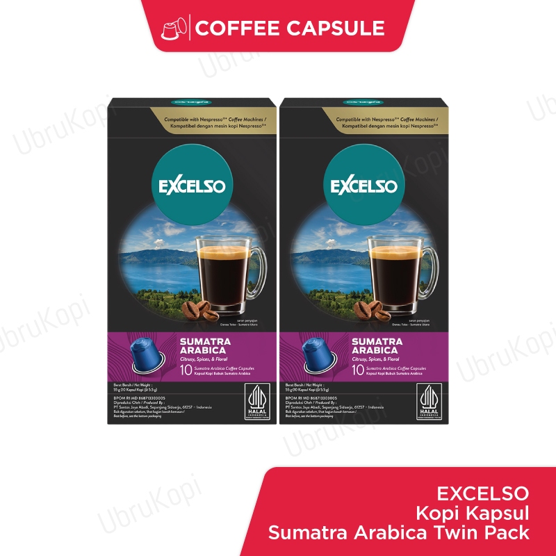 

Excelso Kopi Sumatra Arabica Twin Pack- Nespresso Compatible Coffee Capsule
