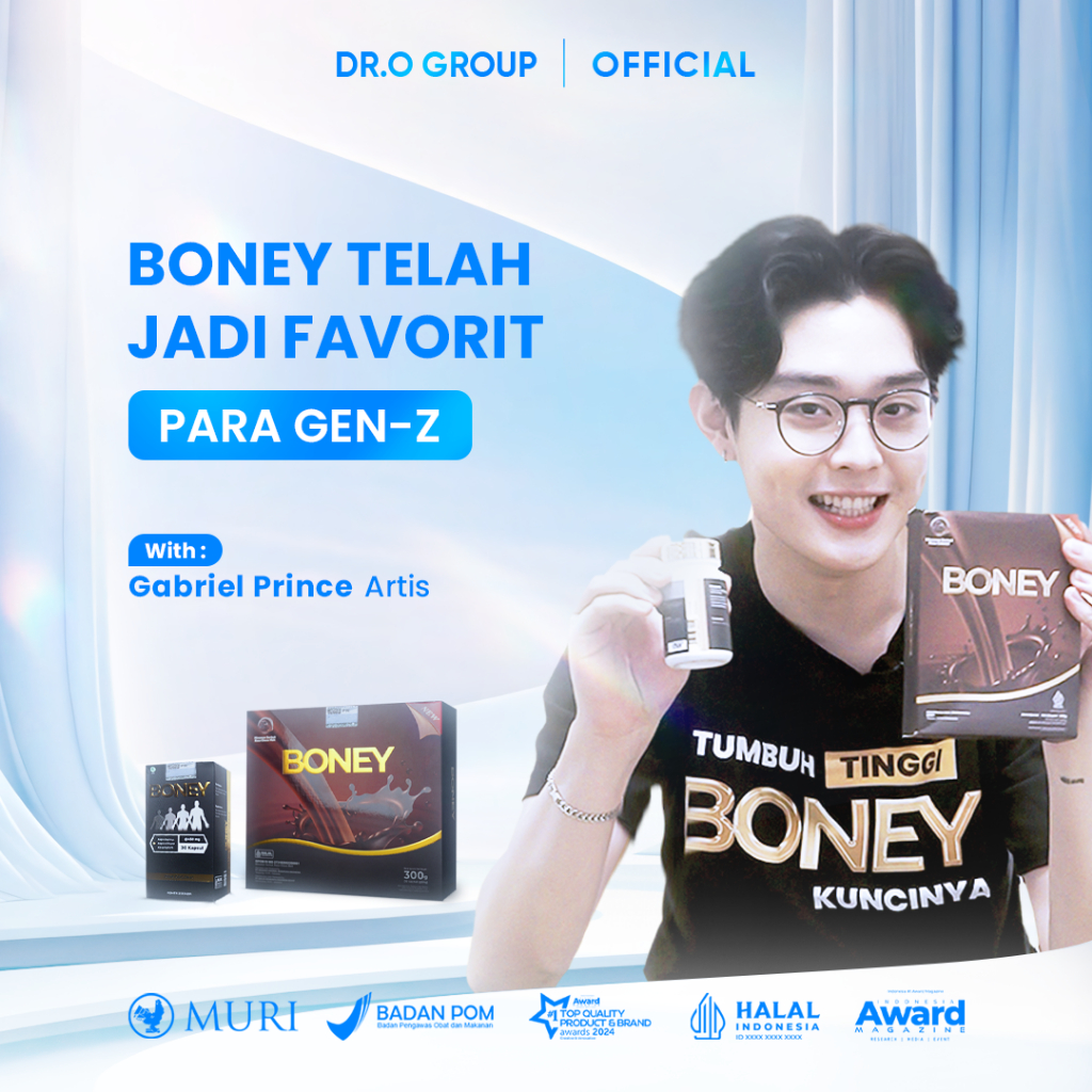Boney & Susu Boney Peninggi Herbal Herbal/ Naik 5-15cm/ Bantu Tinggiin Badan