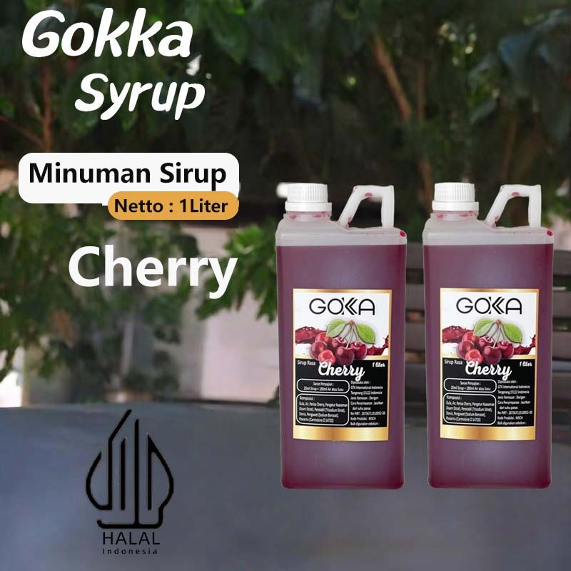 

GOKKA Sirup Minuman Rasa Cherry 1L Syrup / Cherry Juice
