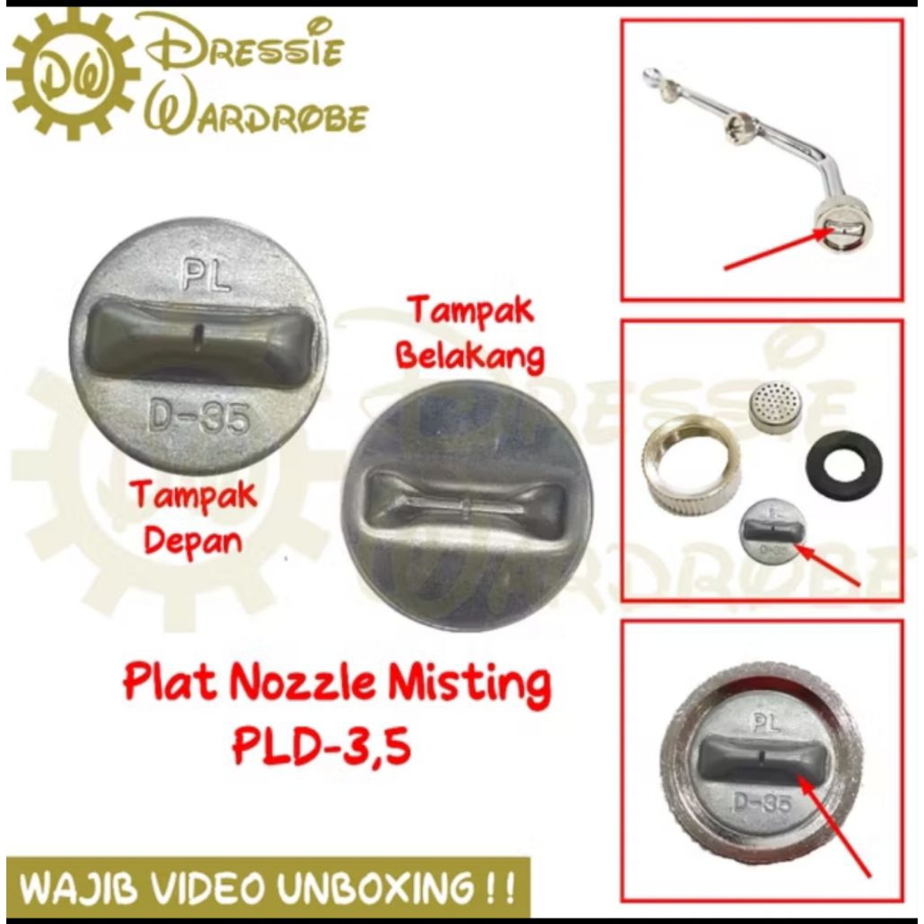 PLAT NOZZLE pld 3 PLAT NOZZLE MISTING PLD 3 KHUSUS >500 PCS