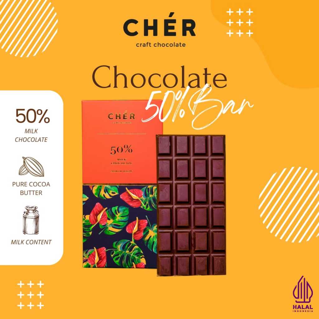 

Cher Chocolate Bar 50% / Milk Chocolate 50%