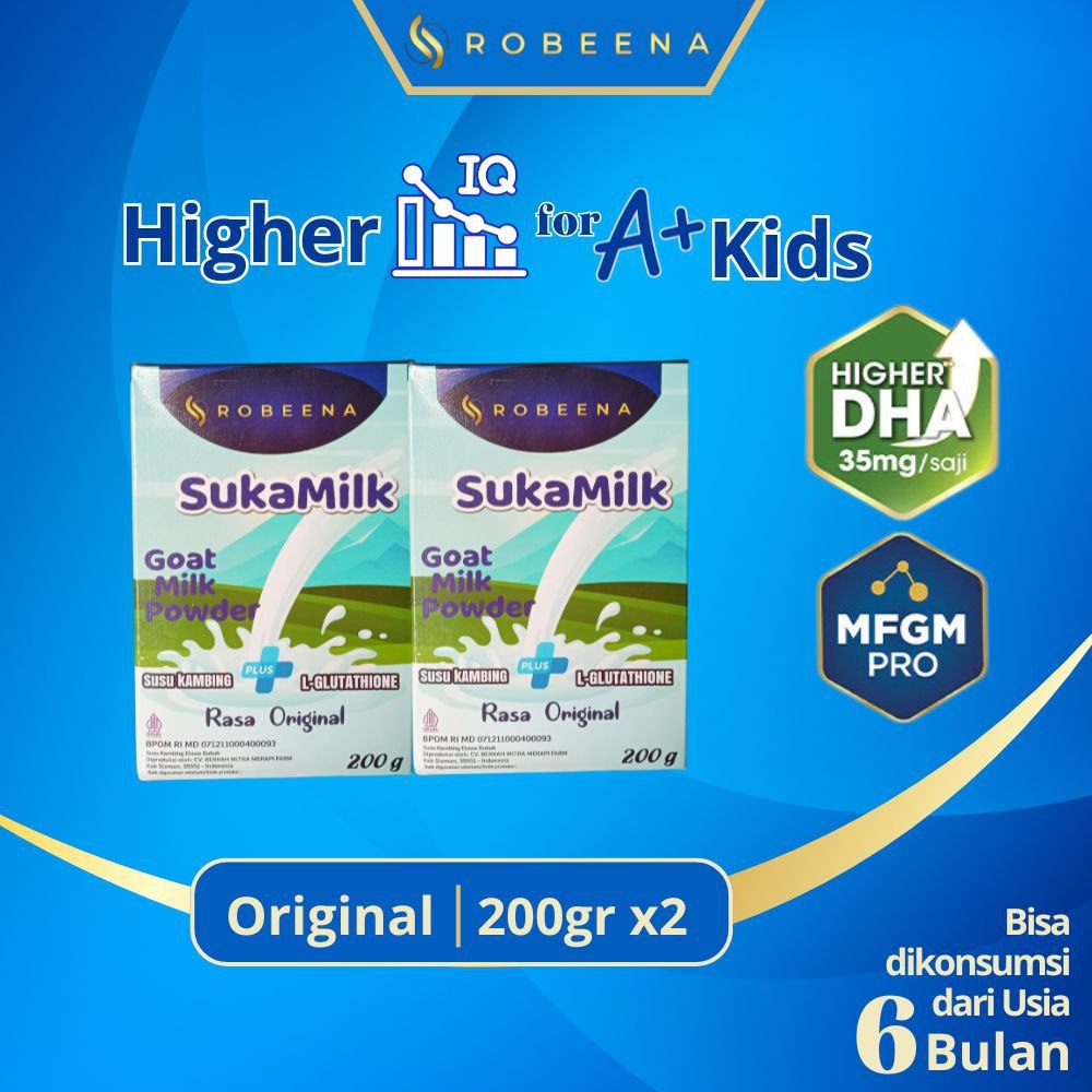 

PAKET 2 BOX ROBEENA SUKAMILK SUSU FORMULA PENAMBAH NAFSU MAKAN ANAK