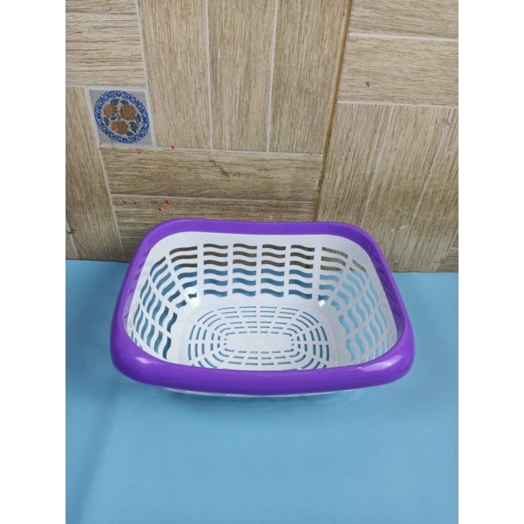 ( 3 PCS ) KERANJANG IRA SEGI / KERANJANG BUAH & SAYUR PLASTIK / KERANJANG CUCI BUAH & SAYUR SERBAGUN