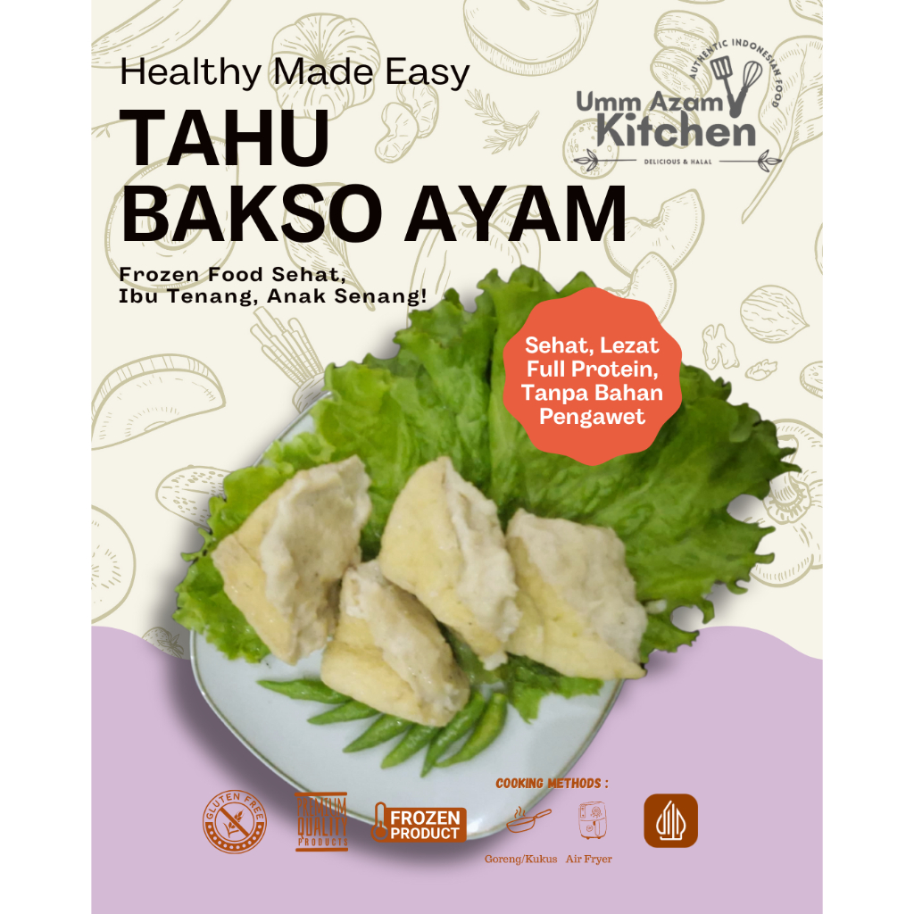 

Tahu Bakso Ayam Frozen Umm Azam Kitchen isi 5 Pcs