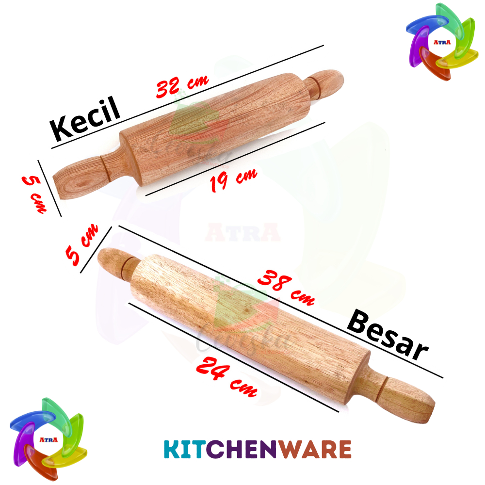 Rol Kayu Kue Rolling Kue Adonan Penggiling Adonan Gilingan Kue