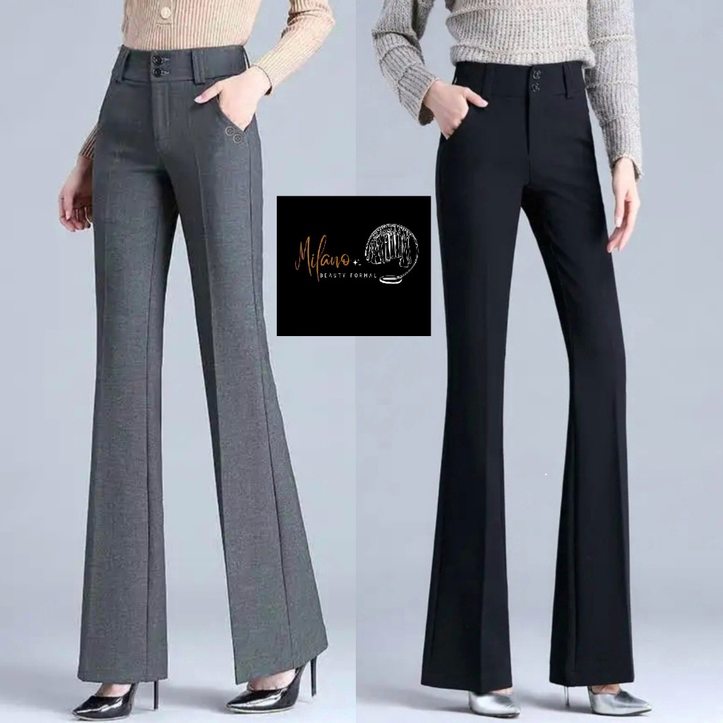 Celana Kantor Cutbray Wanita / Celana Kerja Wanita / Celana Bahan Cutbray Wanita