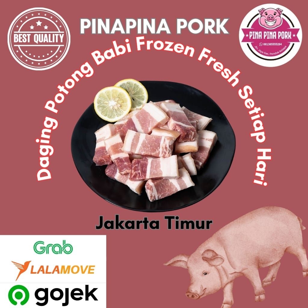 

Daging Potong Babi Frozen Segar 1kg