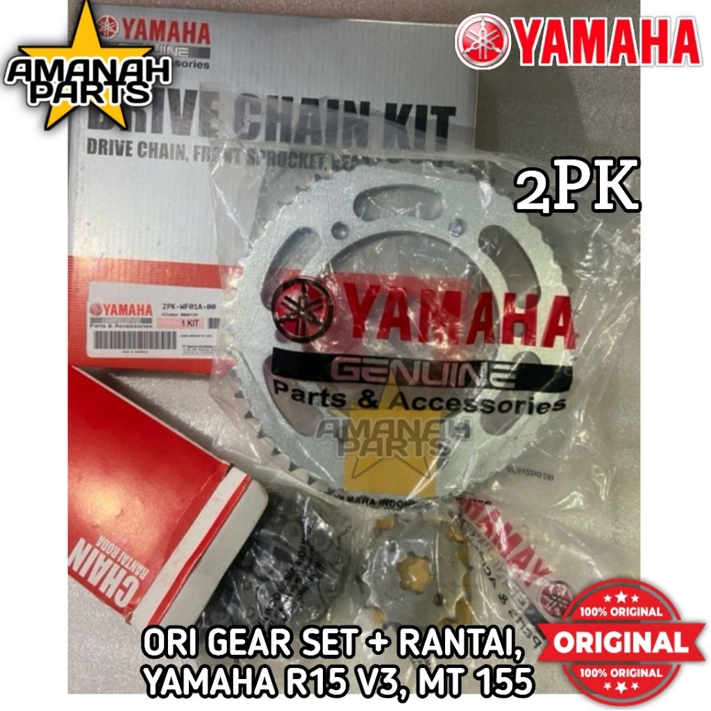 (COD)ORI GEAR SET + RANTAI, YAMAHA R15 V3, MT 155