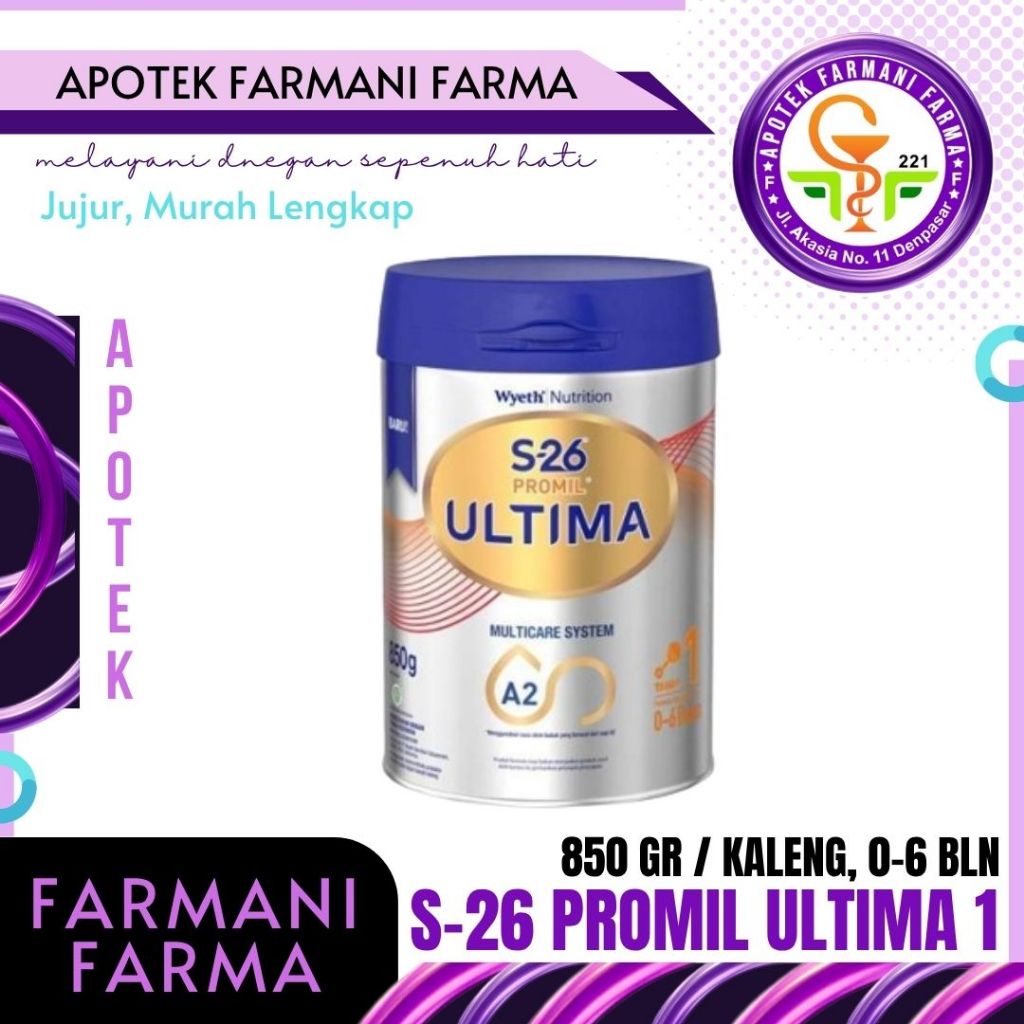 SUSU S-26 ULTIMA PROMIL TAHAP 1 850 GRAM / S26 ULTIMA PROMIL / USIA 0-6 BULAN/