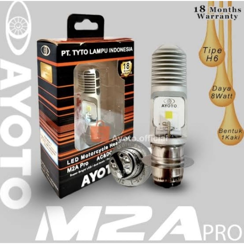 Lampu LED Motor H6 AC DC Ayoto M2a Pro Motor Matic Bebek