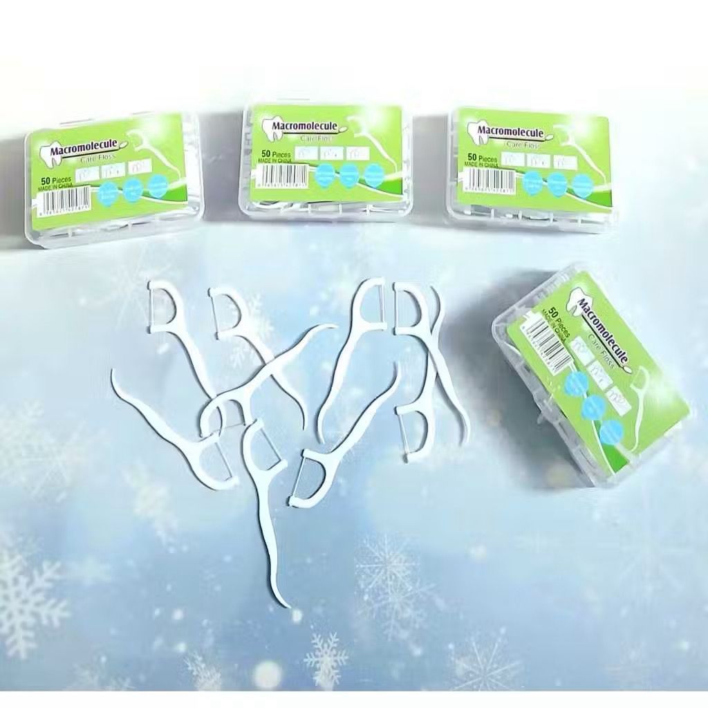 Dental Floss High Quality Benang Busur Tusuk Gigi Isi 50 Pcs Benang Busur Tusuk Gigi Macromolecul Ca