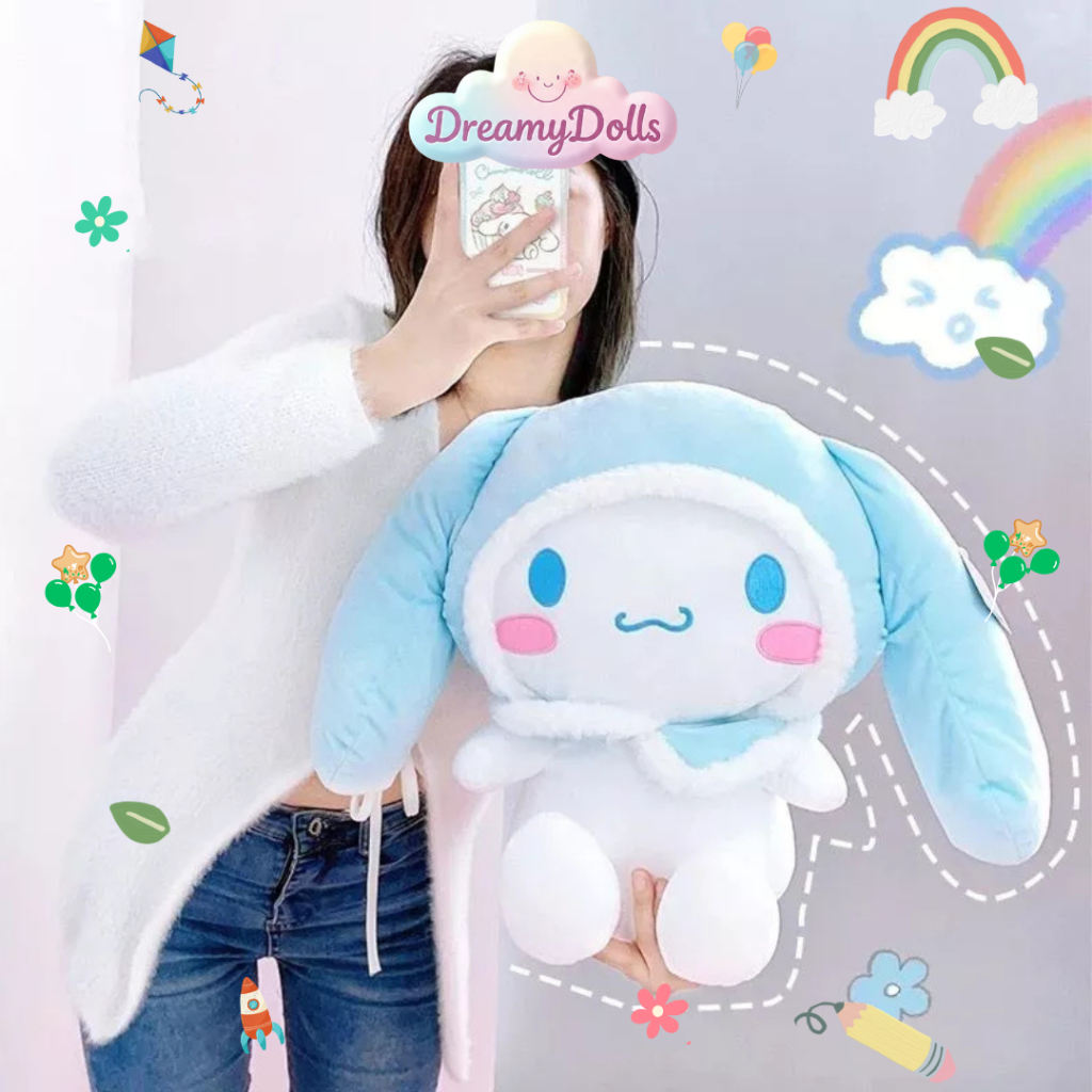 DreamyDoll's Sanrio Cinnamoroll Plush Toys Cartoon Anime Elf Plush Doll Kawaii