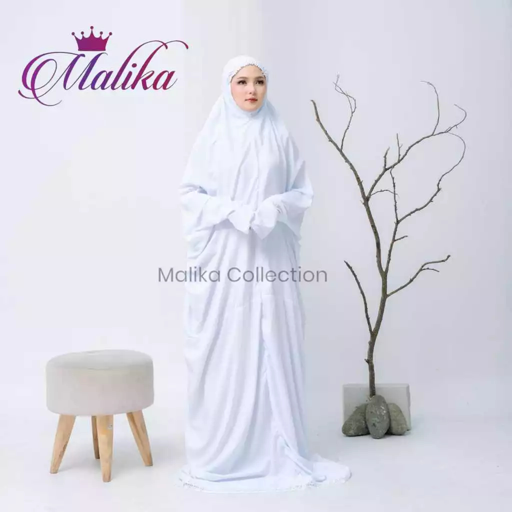 Mukena Terusan Dewasa Jumbo Travelling Katun Micro Premium Mukena Lajuran Renda Mewah / Mukena Terus