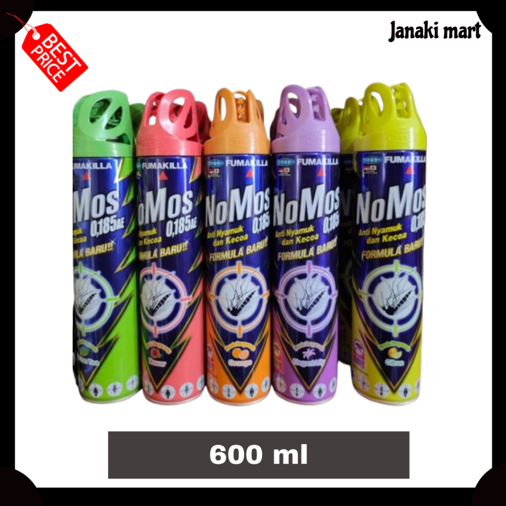 FUMAKILLA Nomos / vape aerosol anti nyamuk hama dan kecoa spray 600ml - all variant