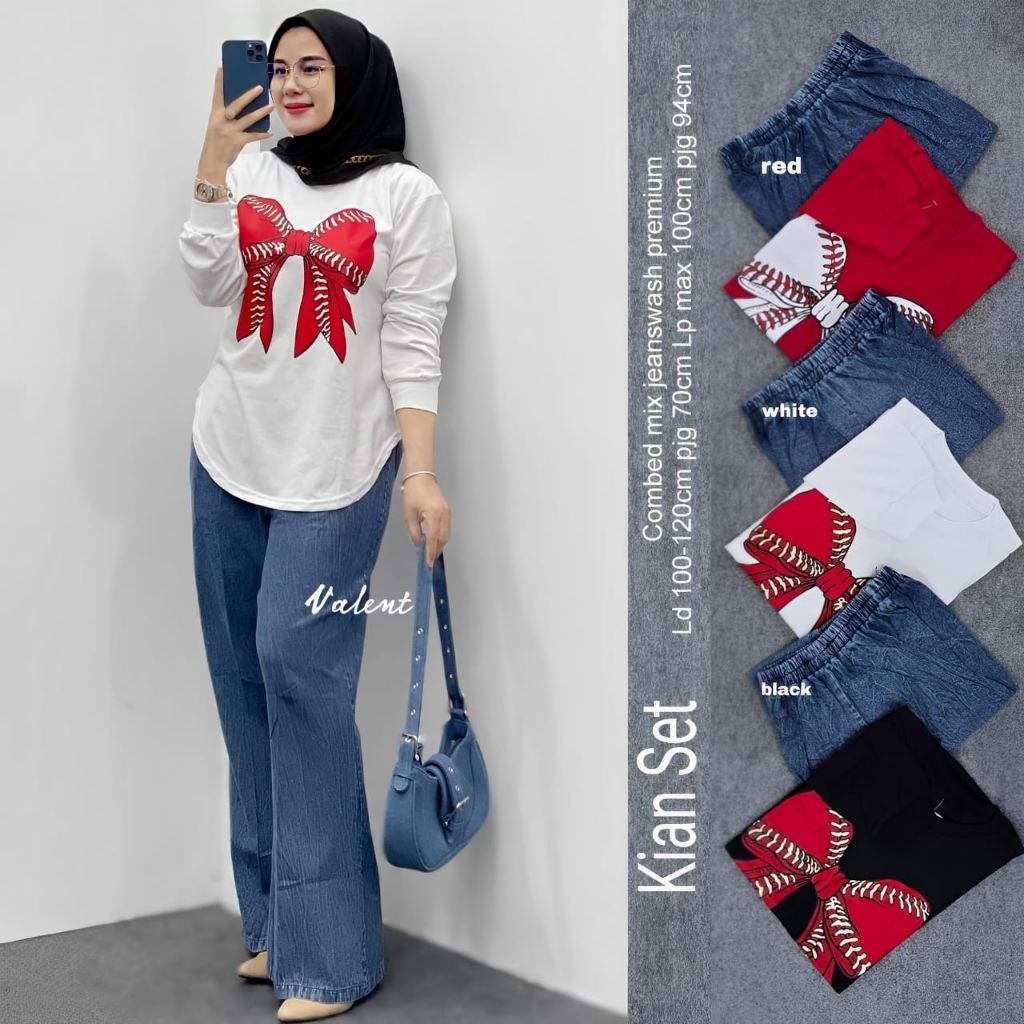 Kian Set // Eight Set // Vanda Set // Stylo set Celana Jeans by Valent Realpict 3 Warna